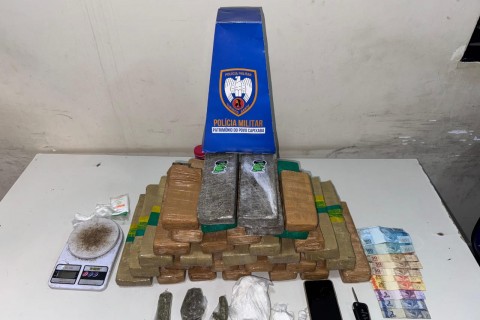 Muita maconha: PM de Guarapari apreende mais de 20 quilos no fim de semana.
